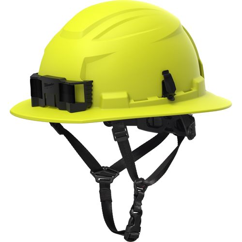 Milwaukee Tool 48-73-1657 BOLT High Visibility Green Full Brim Safety Helmet – Type 2 Class E, 1 EA