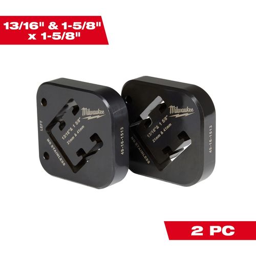 Milwaukee Tool 49-16-1513 13/16" & 1-5/8" x 1-5/8" Combination Strut Shearing Dies, 1 EA