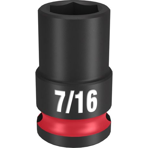 Milwaukee Tool 49-66-6105 SHOCKWAVE Impact Duty 3/8" Drive 7/16" Standard 6 Point Socket, 1 EA