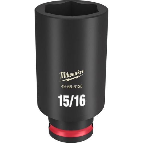 Milwaukee Tool 49-66-6128 SHOCKWAVE Impact Duty 3/8" Drive 15/16" Deep 6 Point Socket, 1 EA