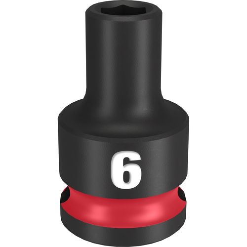 Milwaukee Tool 49-66-6130 SHOCKWAVE Impact Duty 3/8" Drive 6MM Standard 6 Point Socket, 1 EA
