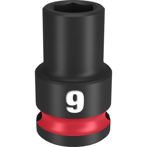 Milwaukee Tool 49-66-6133 SHOCKWAVE Impact Duty 3/8" Drive 9MM Standard 6 Point Socket, 1 EA