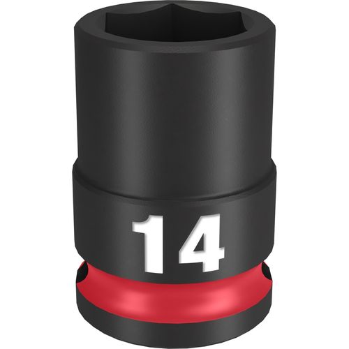 Milwaukee Tool 49-66-6138 SHOCKWAVE Impact Duty 3/8" Drive 14MM Standard 6 Point Socket, 1 EA
