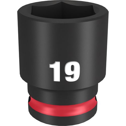 Milwaukee Tool 49-66-6143 SHOCKWAVE Impact Duty 3/8" Drive 19MM Standard 6 Point Socket, 1 EA
