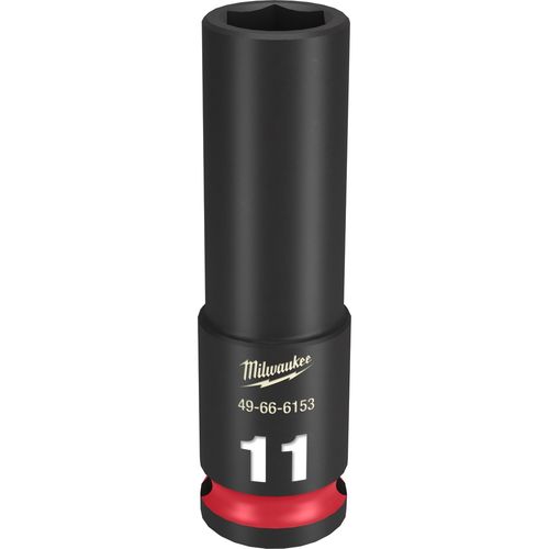 Milwaukee Tool 49-66-6153 SHOCKWAVE Impact Duty 3/8" Drive 11MM Deep 6 Point Socket, 1 EA