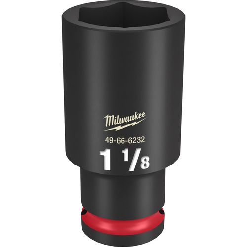Milwaukee Tool 49-66-6232 SHOCKWAVE Impact Duty 1/2" Drive 1-1/8" Deep 6 Point Socket, 1 EA