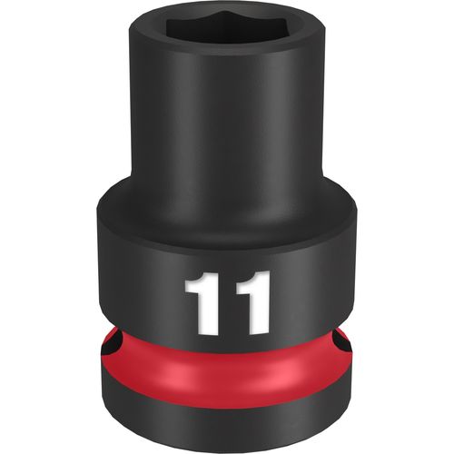 Milwaukee Tool 49-66-6243 SHOCKWAVE Impact Duty 1/2" Drive 11MM Standard 6 Point Socket, 1 EA