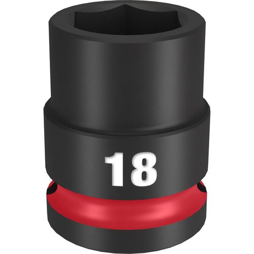 Milwaukee Tool 49-66-6250 SHOCKWAVE Impact Duty 1/2" Drive 18MM Standard 6 Point Socket, 1 EA