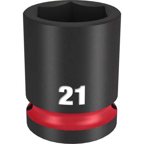 Milwaukee Tool 49-66-6253 SHOCKWAVE Impact Duty 1/2" Drive 21MM Standard 6 Point Socket, 1 EA
