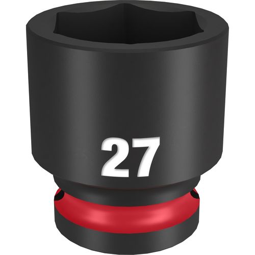 Milwaukee Tool 49-66-6259 SHOCKWAVE Impact Duty 1/2" Drive 27MM Standard 6 Point Socket, 1 EA