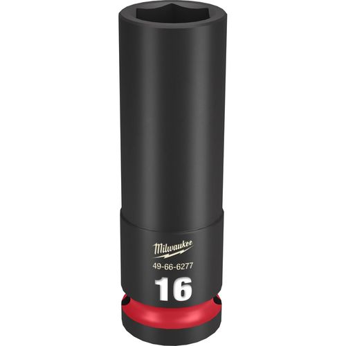 Milwaukee Tool 49-66-6277 SHOCKWAVE Impact Duty 1/2" Drive 16MM Deep 6 Point Socket, 1 EA