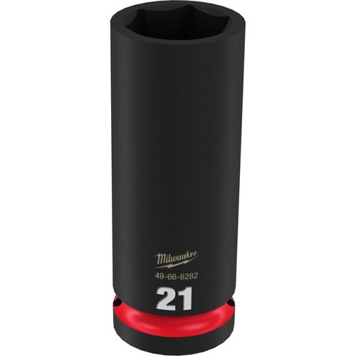 Milwaukee Tool 49-66-6282 SHOCKWAVE Impact Duty 1/2" Drive 21MM Deep 6 Point Socket, 1 EA