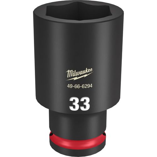 Milwaukee Tool 49-66-6294 SHOCKWAVE Impact Duty 1/2" Drive 33MM Deep 6 Point Socket, 1 EA