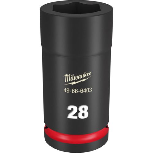 Milwaukee Tool 49-66-6403 SHOCKWAVE Impact Duty 3/4" Drive 28MM Deep 6 Point Socket, 1 EA
