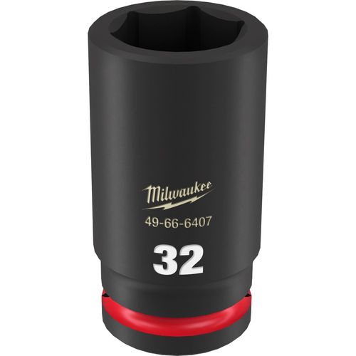 Milwaukee Tool 49-66-6407 SHOCKWAVE Impact Duty 3/4" Drive 32MM Deep 6 Point Socket, 1 EA