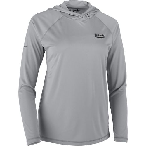 Milwaukee Tool F550G-L Women's WORKSKIN Hooded Shirt - Gray (Large), 1 EA