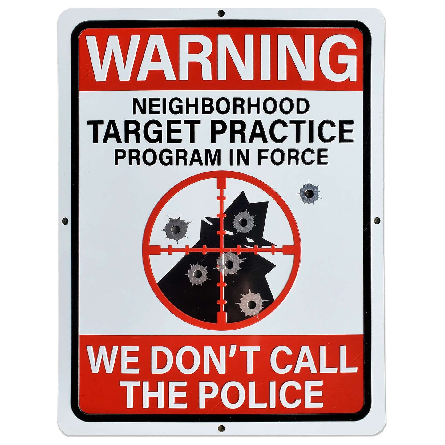 Paradise Clay SFF005 Neighborhood Target Practice METAL SIGN