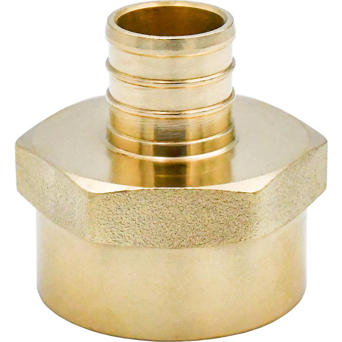 Legend Valves 460-709NL 3/4" x 1/2" No Lead DZR Forged Brass Crimp/Cinch PEX x FNPT Reducing Adapter