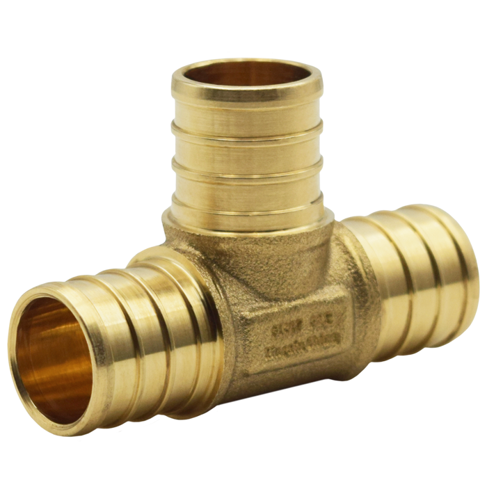 Legend Valves 460-154NL 3/4" x 3/4" No Lead DZR Forged Brass Crimp/Cinch PEX Tee
