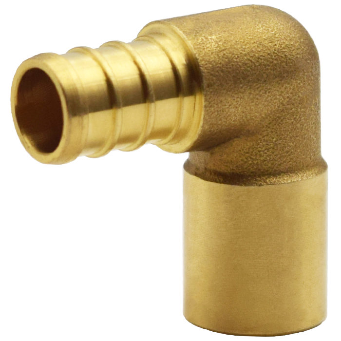 Legend Valves 460-126NL 1/2" No Lead DZR Forged Brass 90° Crimp/Cinch PEX x Fitting Elbow
