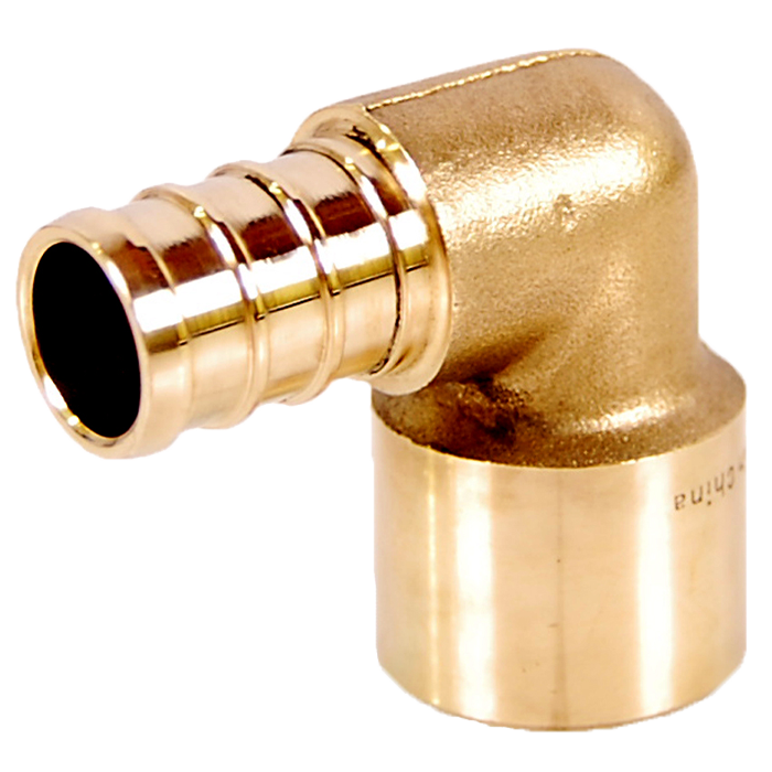 Legend Valves 460-136NL 1/2" No Lead DZR Forged Brass 90° Crimp/Cinch PEX x Sweat Elbow