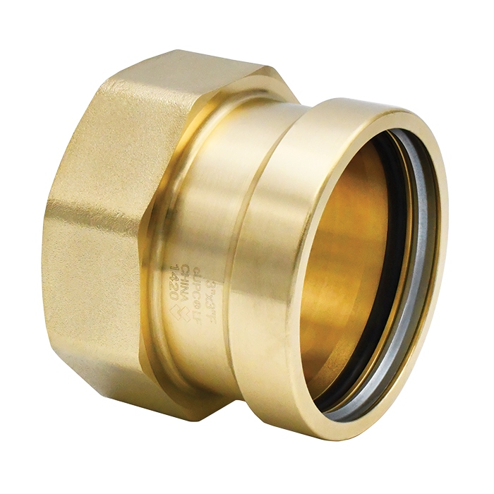 Legend Valves 450-709P 2-1/2" LegendPress No Lead Forged Brass Large Diameter FNPT Adapter
