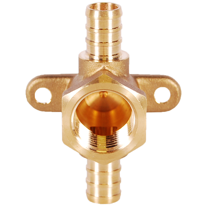 Legend Valves 302-334NL 3/4" No Lead DZR Forged Brass Crimp/Cinch PEX x FNPT Drop Ear Tee