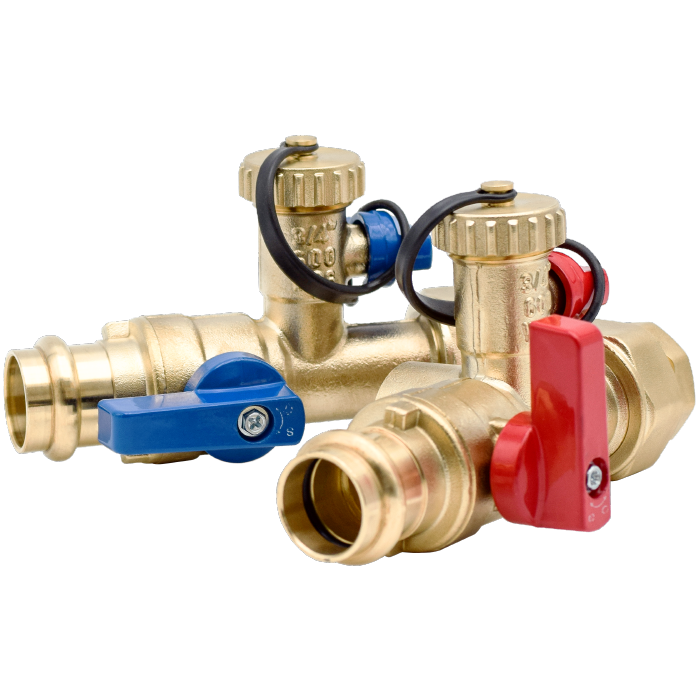 Legend Valves 101-269NL 3/4" LegendPress No Lead Forged Brass Tankless Water Heater Valve Kit