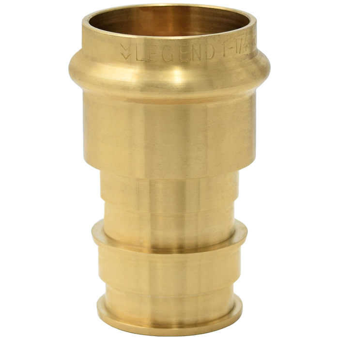 Legend Valves 450-862P 1" x 3/4" LegendPress No Lead DZR Forged Brass Cold Expansion PEX Reducing Adapter