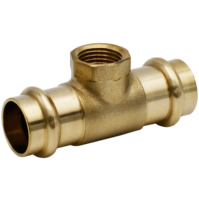 Legend Valves 450-900P 1" x 1" x 3/4" LegendPress No Lead DZR Forged Brass FNPT Reducing Tee