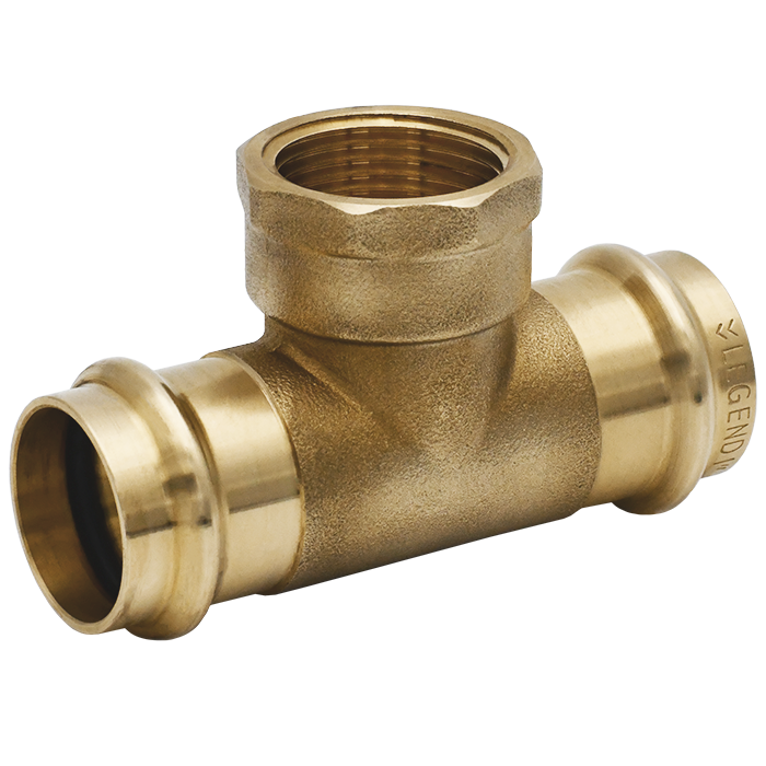 Legend Valves 450-894P 3/4" LegendPress No Lead DZR Forged Brass FNPT Tee