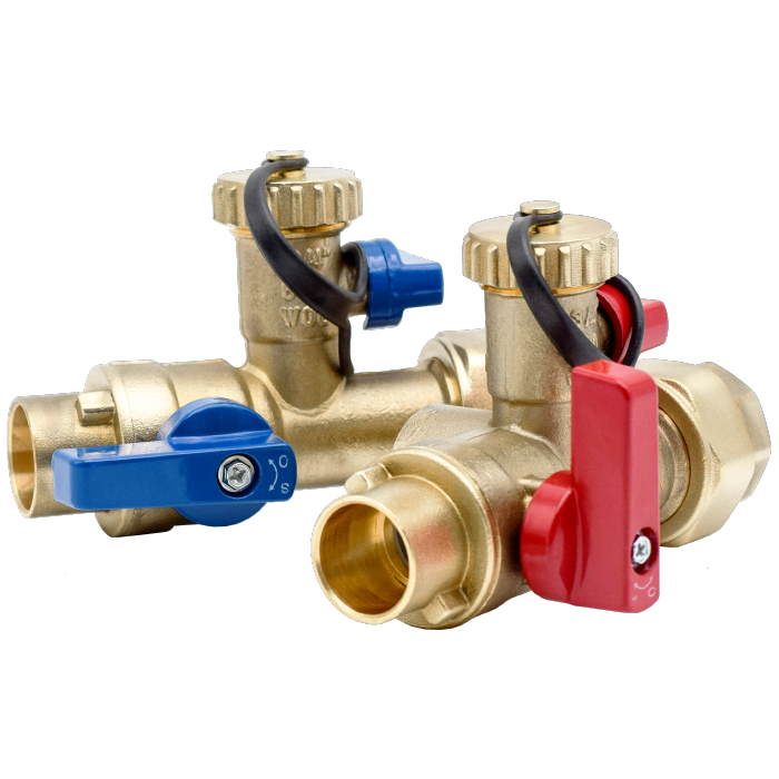Legend Valves 101-157NL 1" No Lead Forged Brass Sweat Tankless Water Heater Valve Kit