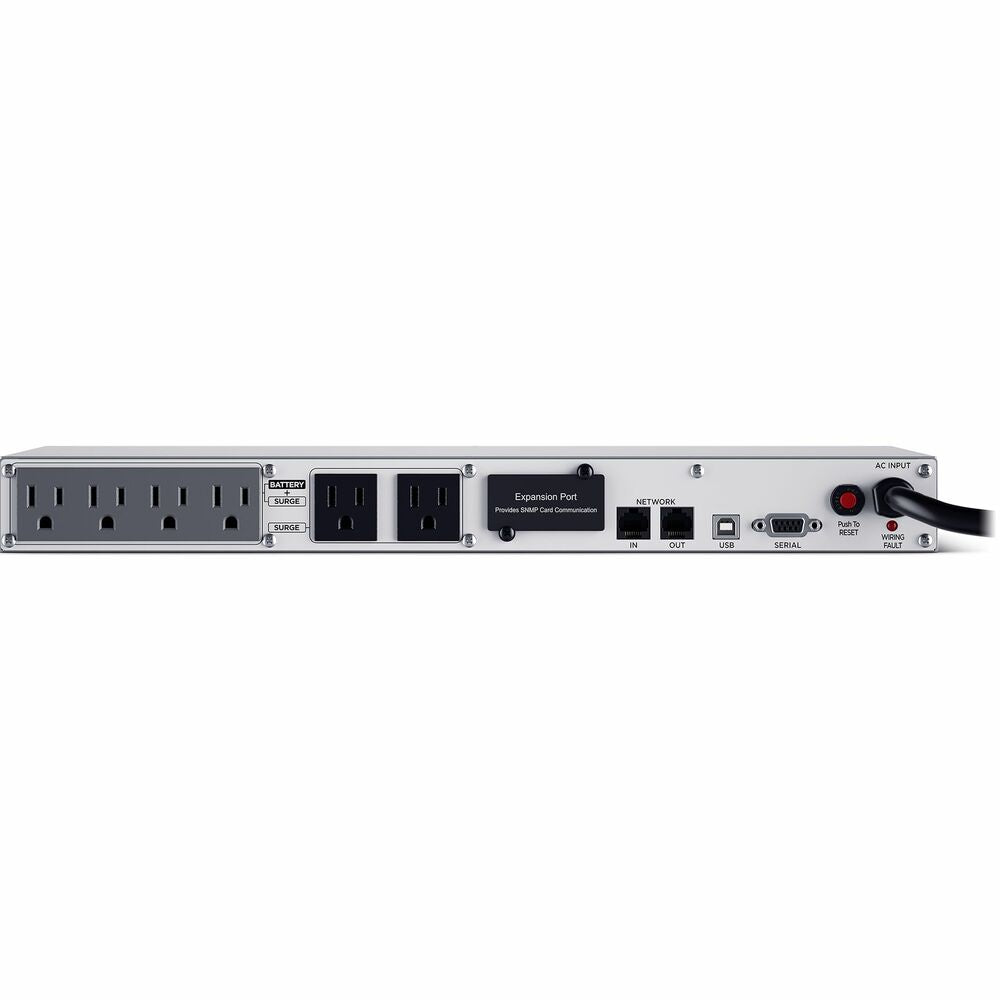 CyberPower Smart App Intelligent LCD OR500LCDRM1U 500VA UPS - 500VA/300W - 3 Minute Full Load - 4 x NEMA 5-15R - Battery/Surge-protected, 2 x NEMA 5-15R - Surge-protected
