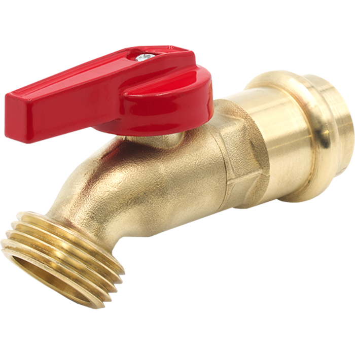 Legend Valves 107-168PNL 3/4" LegendPress No Lead Forged Brass Quarter-Turn Hose Bibb with Compact Lever Handle
