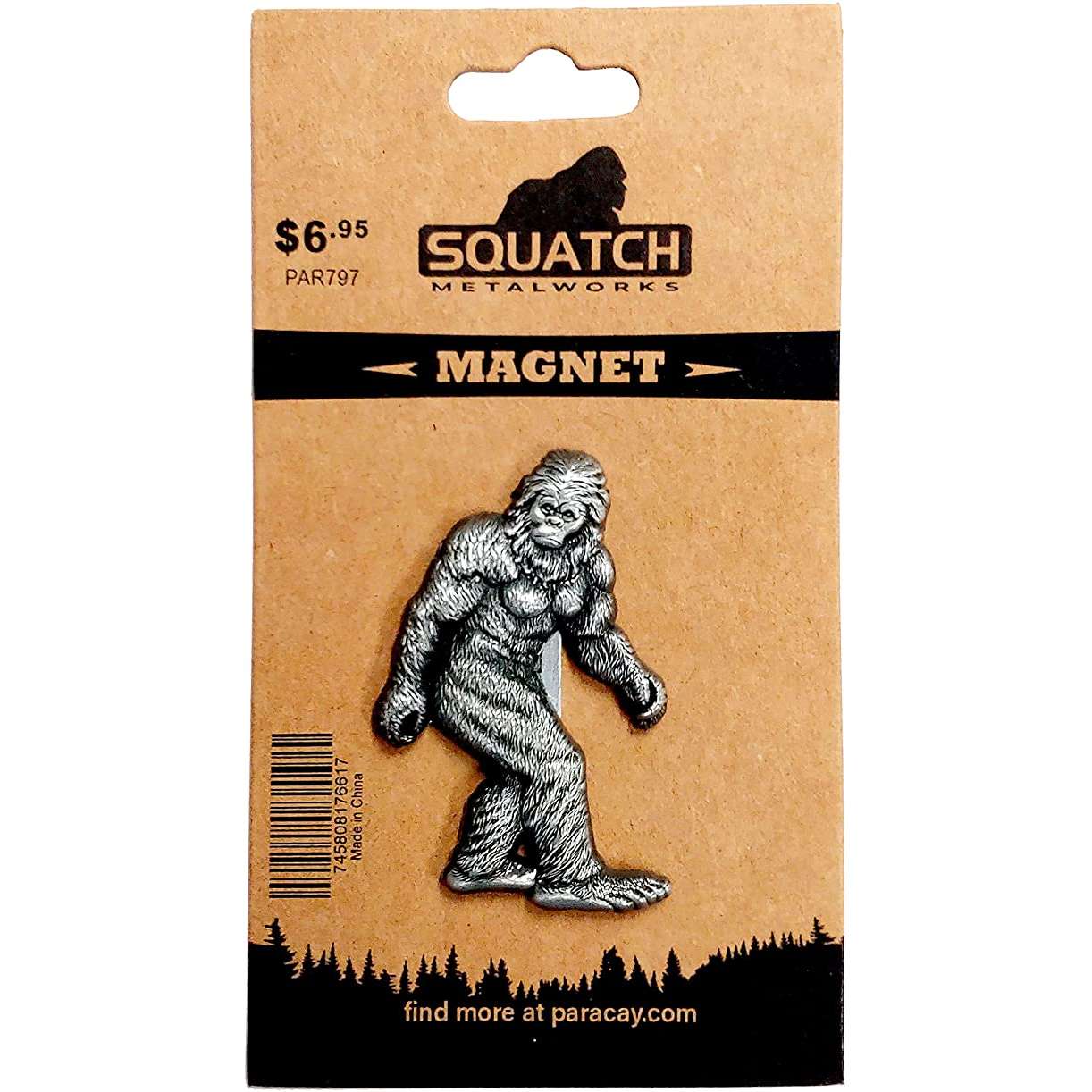 Paradise Clay PAR800 Sasquatch, Yeti, Bigfoot - Sculpted Pewter MAGNET