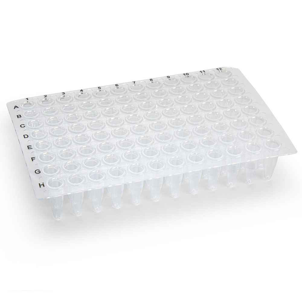 Globe Scientific PCR-NS-02-CUT 0.2mL 96-Well PCR Plate No Skirt Cuttable Flat Top Clear