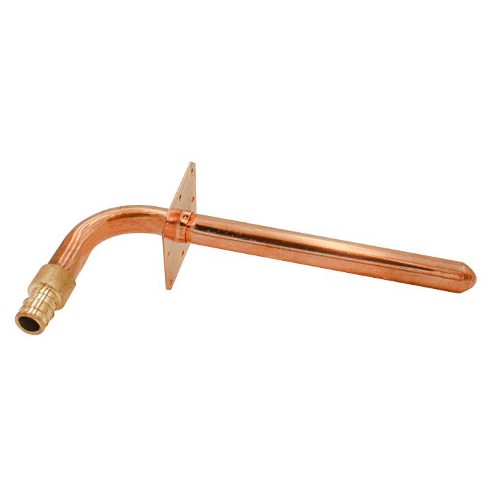 Legend Valves 507-514 1/2" x 6" Wrot Copper and No Lead Forged Brass Cold Expansion PEX Stub Out with Flange