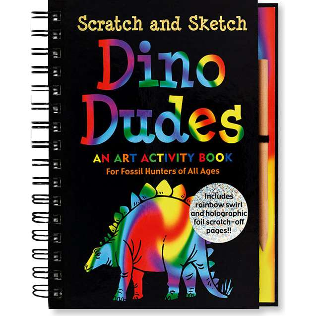 Paradise Clay PPP014 Scratch and Sketch: Dino Dudes - Book