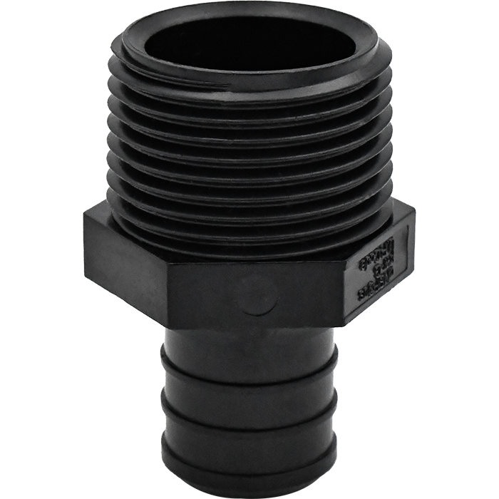 Legend Valves 461-763 1" PPSU Plastic Crimp/Cinch PEX x MNPT Adapter