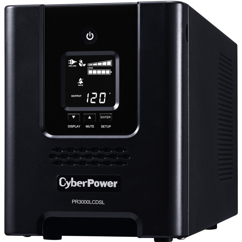 CyberPower Smart App Sinewave PR3000LCDSL 3000VA Pure Sine Wave Tower LCD UPS - 3000 VA/2700 W - Tower - 2 Minute - 6 x NEMA 5-20R - , 1 x NEMA L5-30R