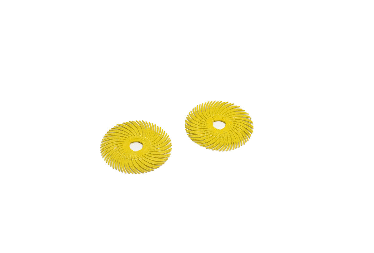 Grobet USA® 10.3517 3M 3-Radial Bristle Discs, 2″ Diameter, 800 Grit, Yellow, EA