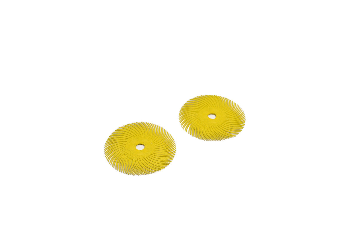 Grobet USA® 10.3524 3M 3-Radial Bristle Discs, 3″ Diameter, 800 Grit, Yellow, EA