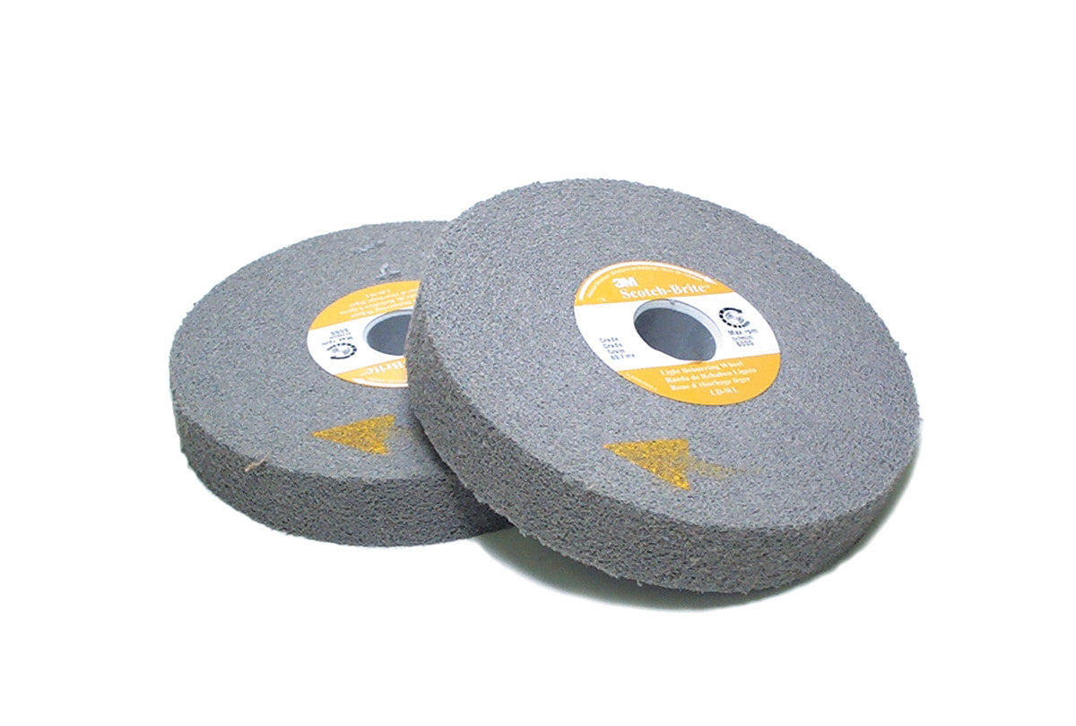 Grobet USA® 10.3563 3M Scotchbrite Deburring And Finishing Wheel, 6″ X 1″ X 1″, 8S Fine/Medium, EA