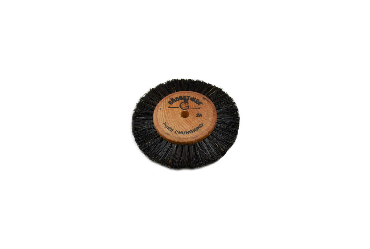 Grobet USA® 16.396 Wood Hub Brush, 2 Rows Of Bristle, 3-1/8″ Overall Diameter, EA