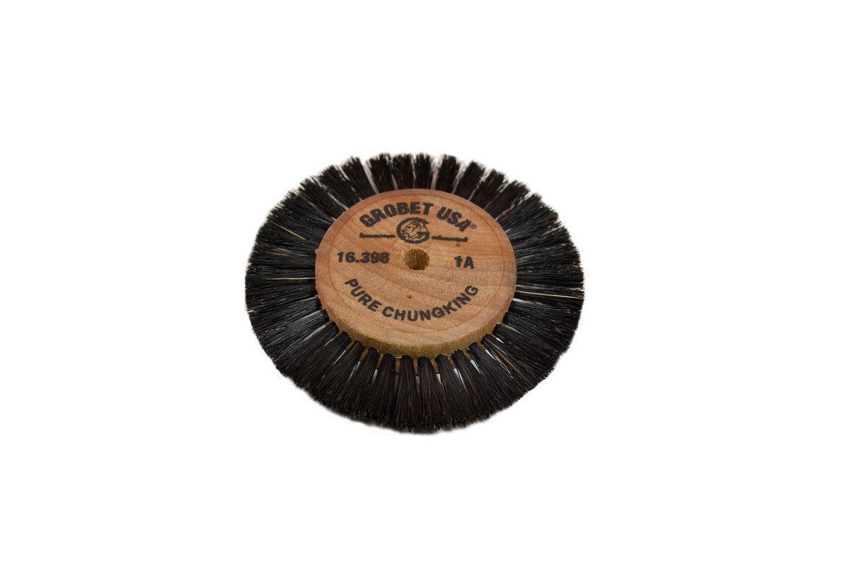 Grobet USA® 16.398 Wood Hub Brush, 1 Row Of Bristle, 3-1/8″ Overall Diameter, EA