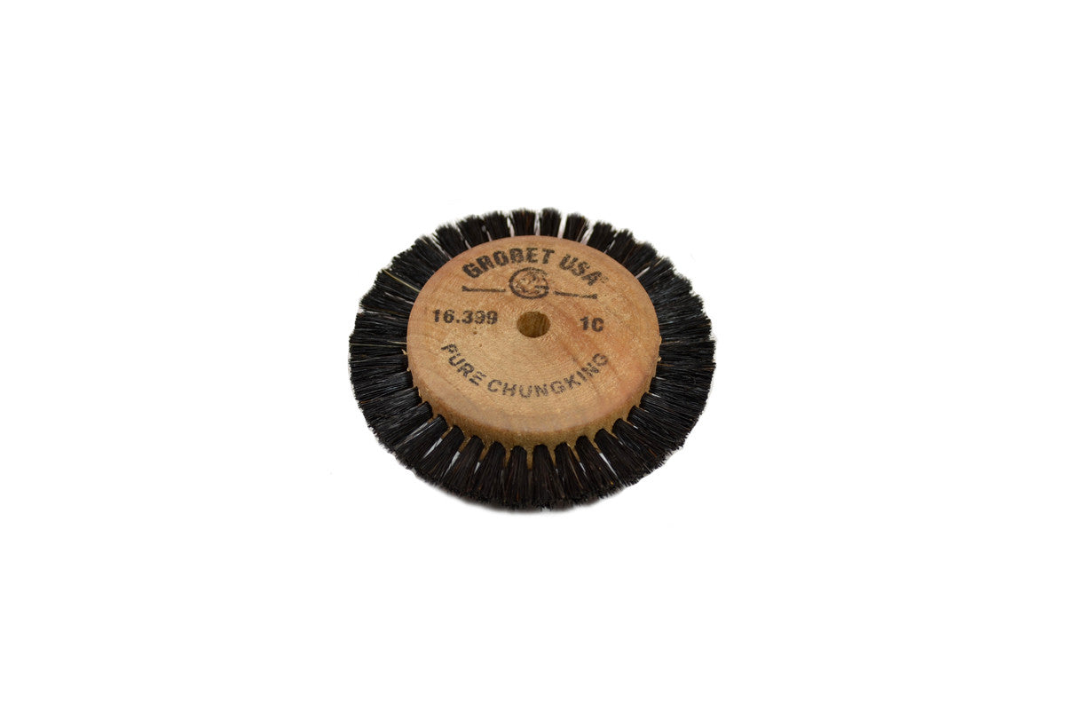 Grobet USA® 16.399 Wood Hub Brush, 1 Row Of Bristle, 2-5/8″ Overall Diameter, EA