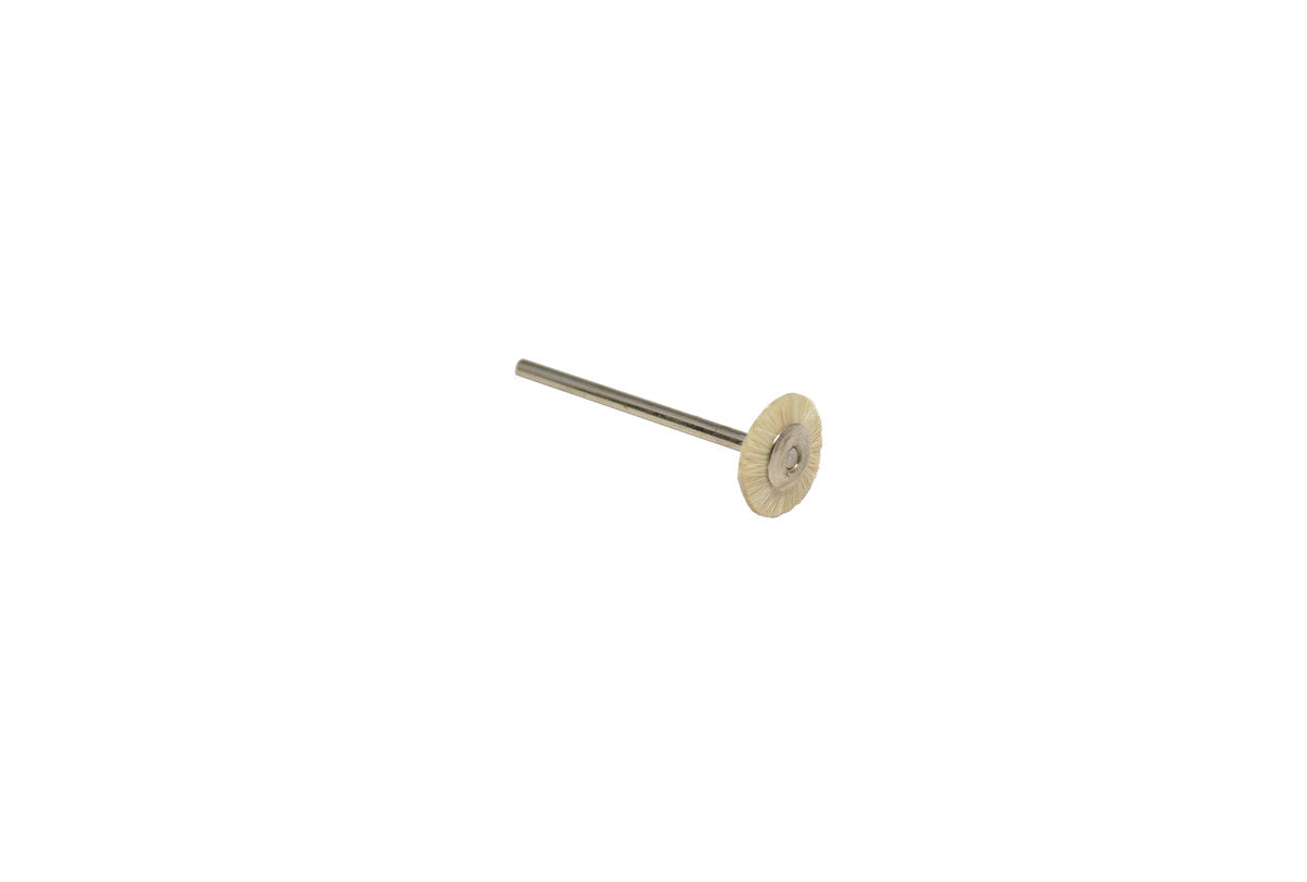 Grobet USA® 16.612 Extra Soft Bristle Wheel Brush, Double Section, 3/4″ Diameter 3/32″ Shank, 1 DZ