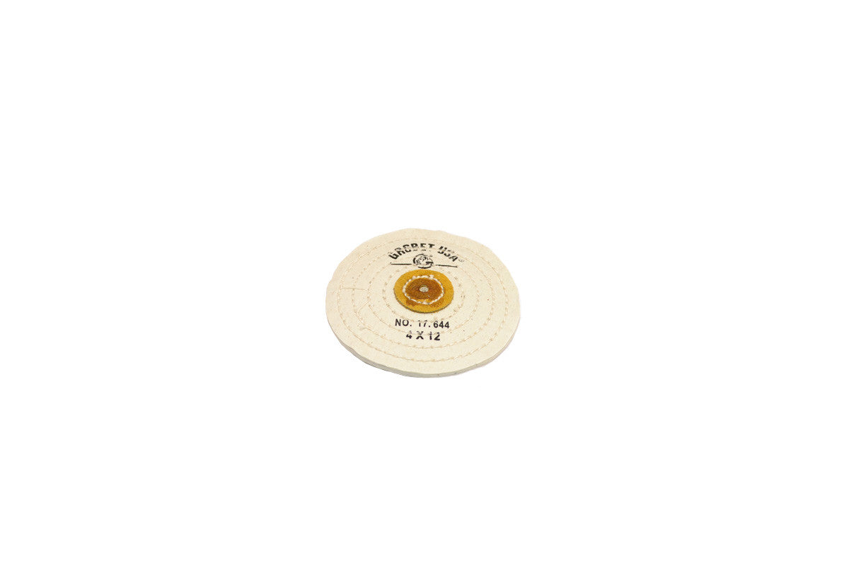 Grobet USA® 17.644 Finex Muslin Buff, 4″ X 12 Ply, Knife Edge, EA