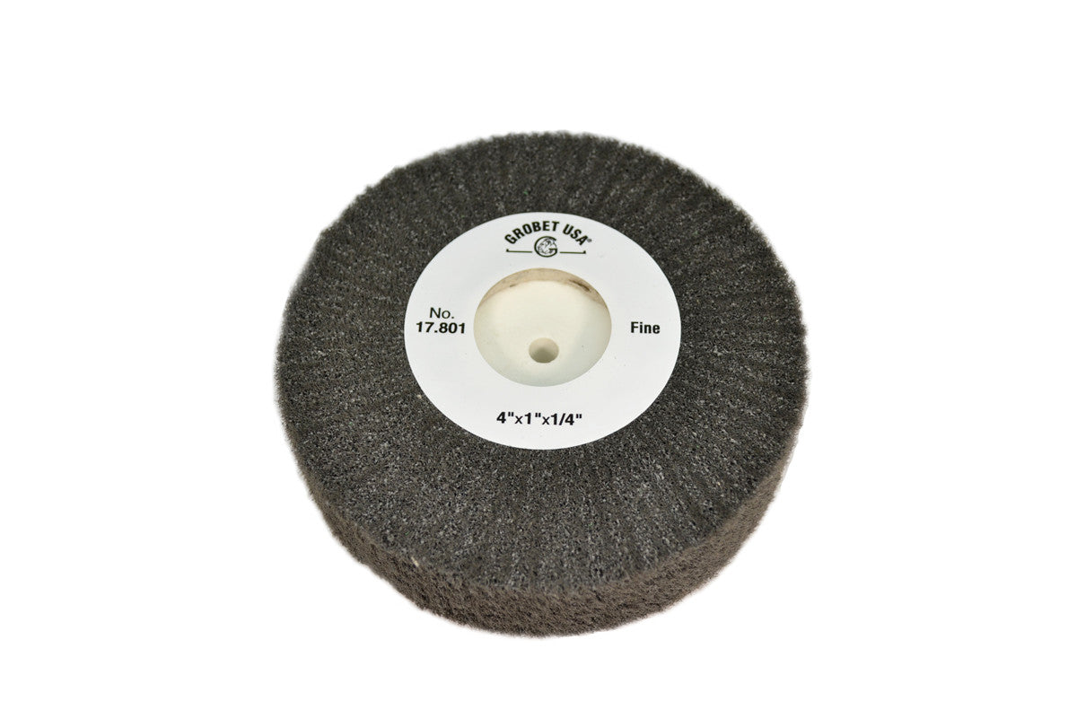 Grobet USA® 17.801 Silicon Oxide Flap Wheels, Fine, 4″ X 1″, EA