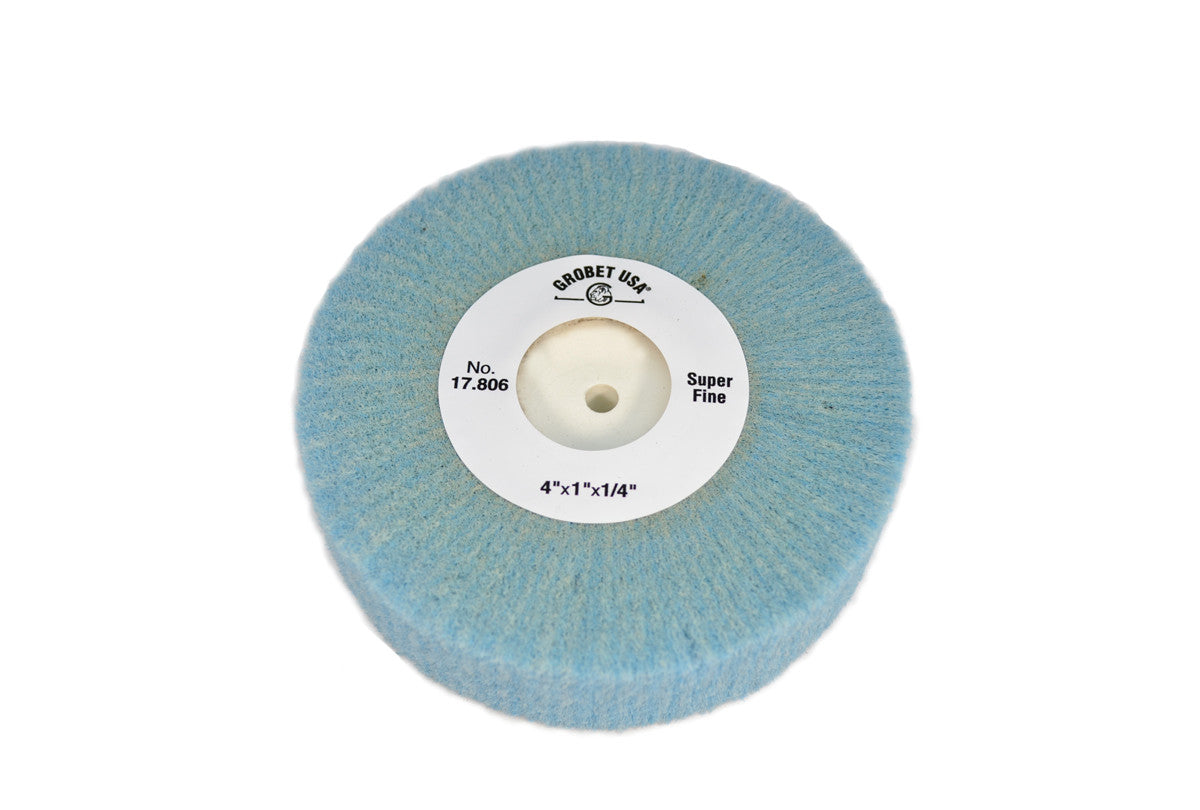 Grobet USA® 17.806 Soft Nylon Flap Wheel, Super Fine, 4″ X 1″, EA